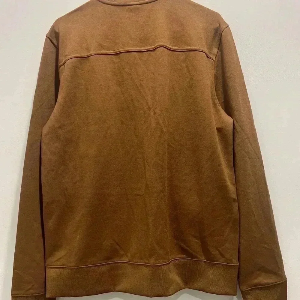 H&M Men's M Brown Bomber Jacket Comfort Knit with Pockets​​